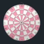 Blassrosa und weiß dartscheibe<br><div class="desc">Blassrosa und weißes Karton</div>