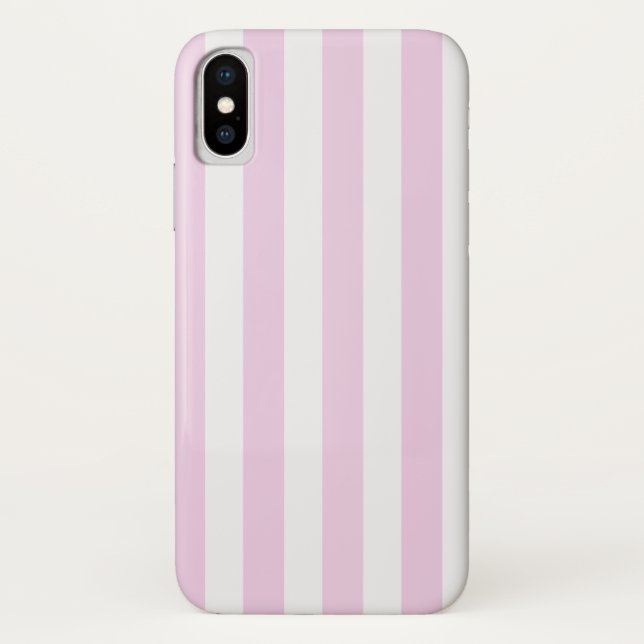 Blassrosa und weiße Streifen aus Süßigkeiten Case-Mate iPhone Hülle (Rückseite)