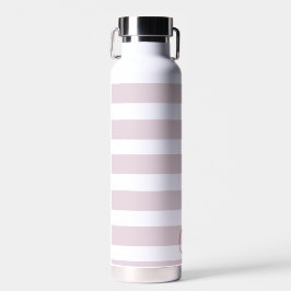 Blassrosa und weiße Streifen Personalisiert Trinkflasche