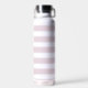 Blassrosa und weiße Streifen Personalisiert Trinkflasche (Back)