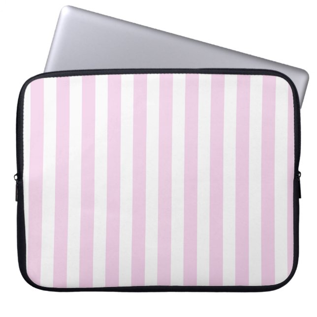 Blassrosa und weiße Süßwaren Laptopschutzhülle (Vorderseite)