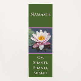 Blassrosa Wasserlilie/Namaste/Om Shanti Yogamatte