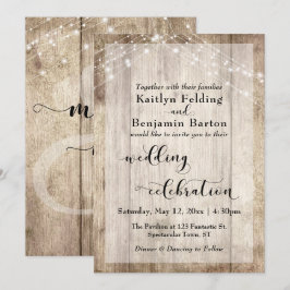Blasswald-Leuchten Hochzeitsszeremonie Kalligraphi Einladung