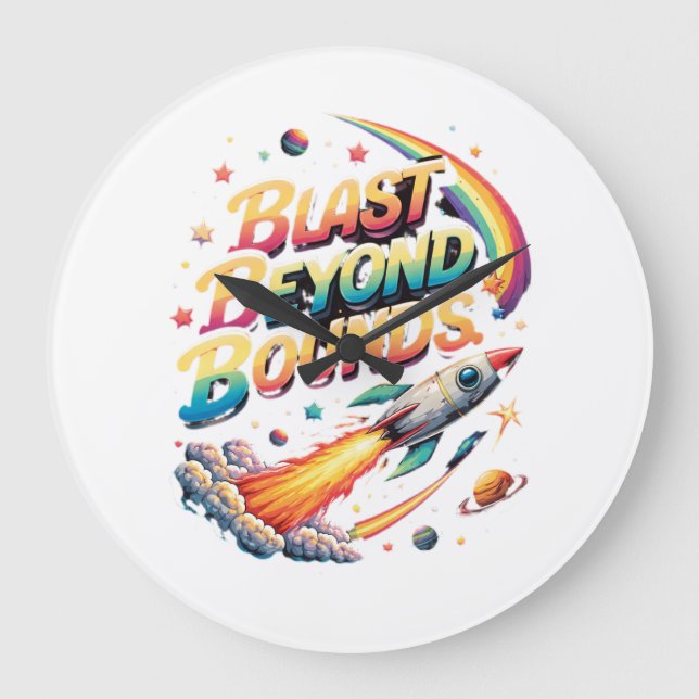 BLAST BEYOND Bounds Clock  Große Wanduhr (Vorderseite)