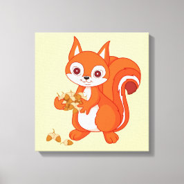 Bläst das hilfreiche Eichhörnchen Leinwanddruck