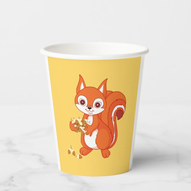 Bläst das hilfreiche Eichhörnchen Pappbecher (Vorderseite)