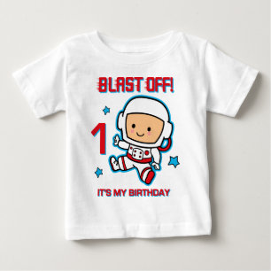 Blast Off 1. Geburtstag Säugling Long Sleeve T - S Baby T-shirt