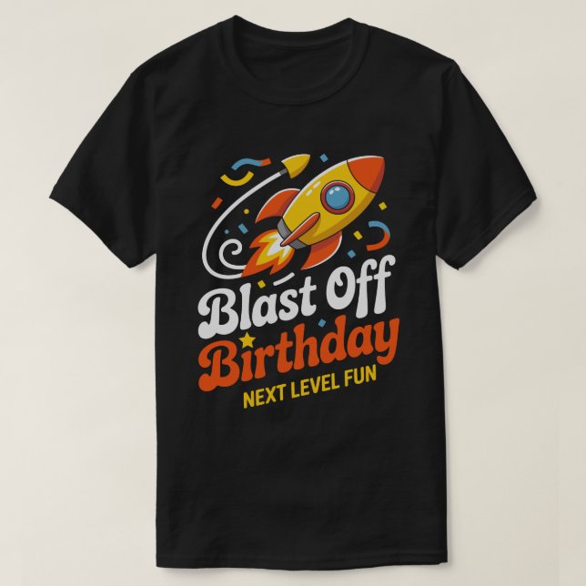 Blast Off Birthday Tee (Design vorne)