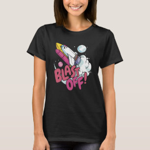 BLAST OFF Rocket Up Space Astronaut T-Shirt