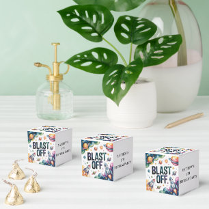 "Blast Off Space Boy Astronaut Birthday Party" Geschenkschachtel