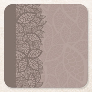 Blatmustergrenze und -hintergrund rechteckiger pappuntersetzer