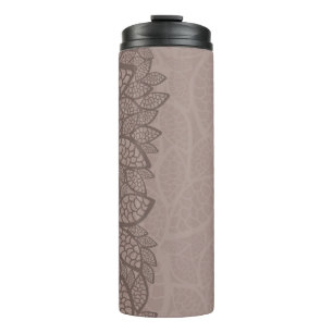 Blatmustergrenze und -hintergrund thermosbecher