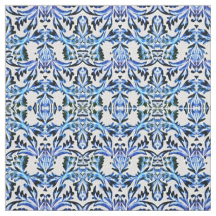 Blatt Blau Gerollt Stoff