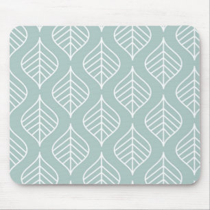 Blatt-Druck Mousepad - Blau