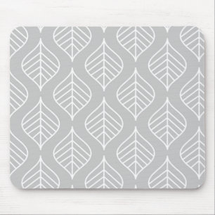 Blatt-Druck Mousepad - Grau