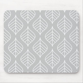Blatt-Druck Mousepad - Grau