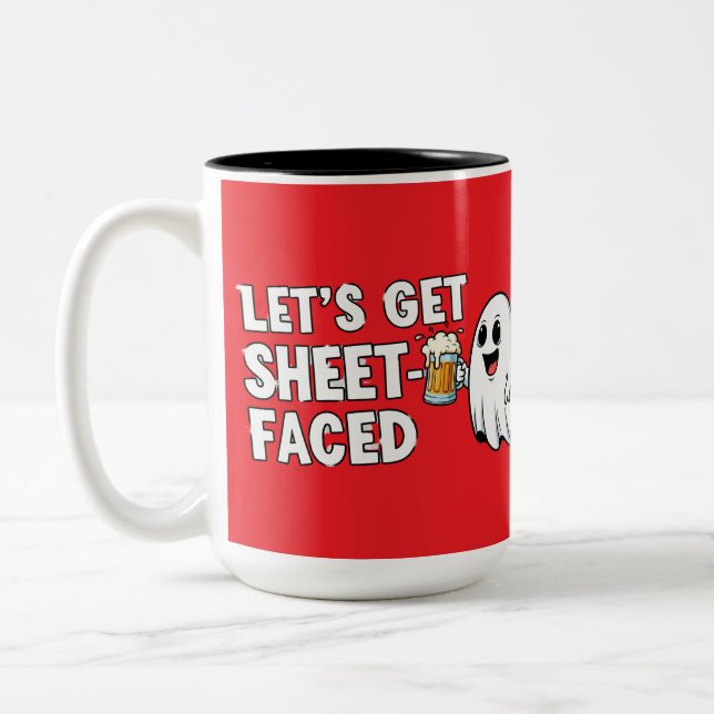 Blatt-Faced T-Shirt Zweifarbige Tasse (Links)