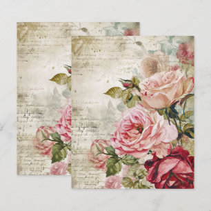Blatt für Vintage Paris-Rose