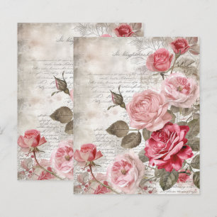 Blatt für Vintage Paris-Rose