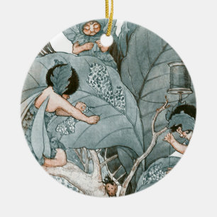 Blatt-Hersteller-Feen Keramik Ornament