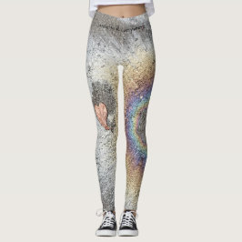 Blatt-Herz- und Regenbogen-Leggings Leggings