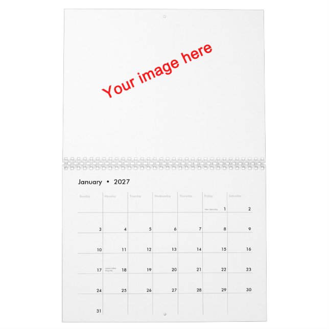 Blatt-Kalender Kalender (Jan 2027)