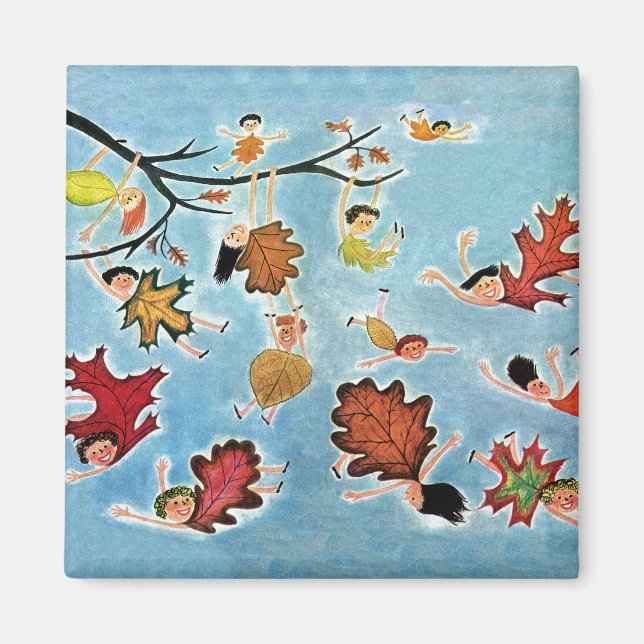 Blatt Kinder Magnet (Vorne)