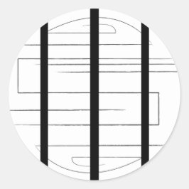 Blatt Labyrinth-Aufkleber Runder Aufkleber