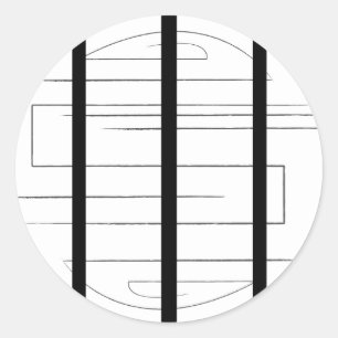 Blatt Labyrinth-Aufkleber Runder Aufkleber