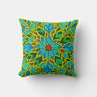 Blatt-Mandala-Design Kissen