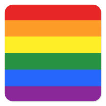 Blatt mit 20 Regenbogenaufklebern