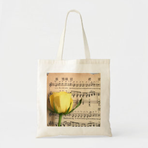 Blatt Music Yellow Rose Tragetasche