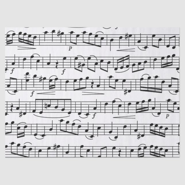Blatt-Musiknoten-Dekoupage-Tissue Seidenpapier (Vorderseite)