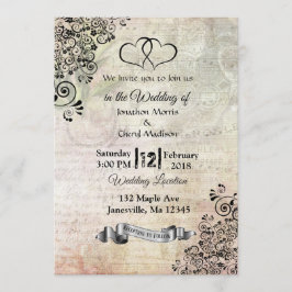Blatt-Musiknoten hören Hochzeitseinladungen Einladung