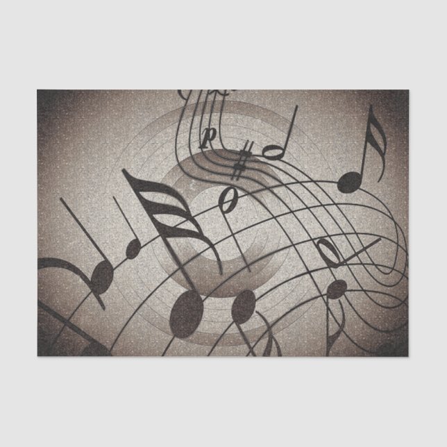 Blatt Musiknoten Musiker Decoupage Seidenpapier (Vorderseite)
