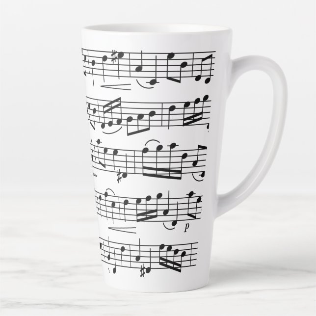 Blatt Musiknoten Riesenkaffee Tasse (Rechts)