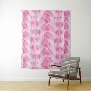 Blatt Muster, rosa Wandteppich
