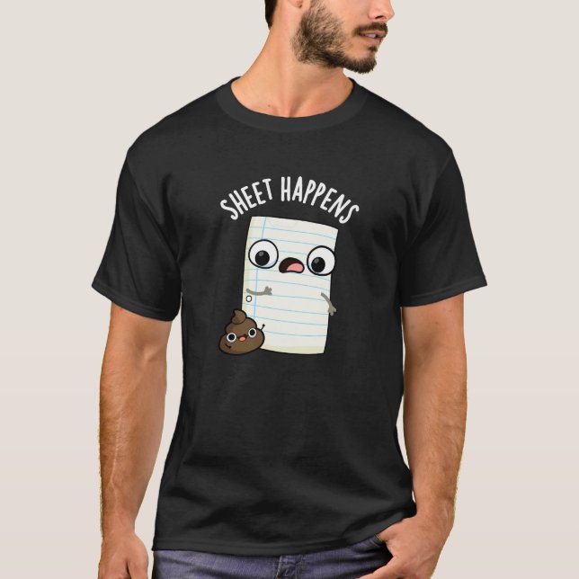 Blatt passiert Funny Paper Pub Dark BG T-Shirt (Vorderseite)