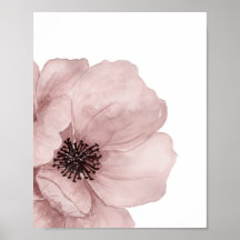 Blatt Pink Poppy Poster