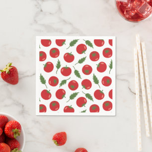 Blatt Rotes Tomatenmuster Serviette