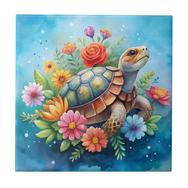 Blatt-Schildkröte Fliese (Vorderseite)