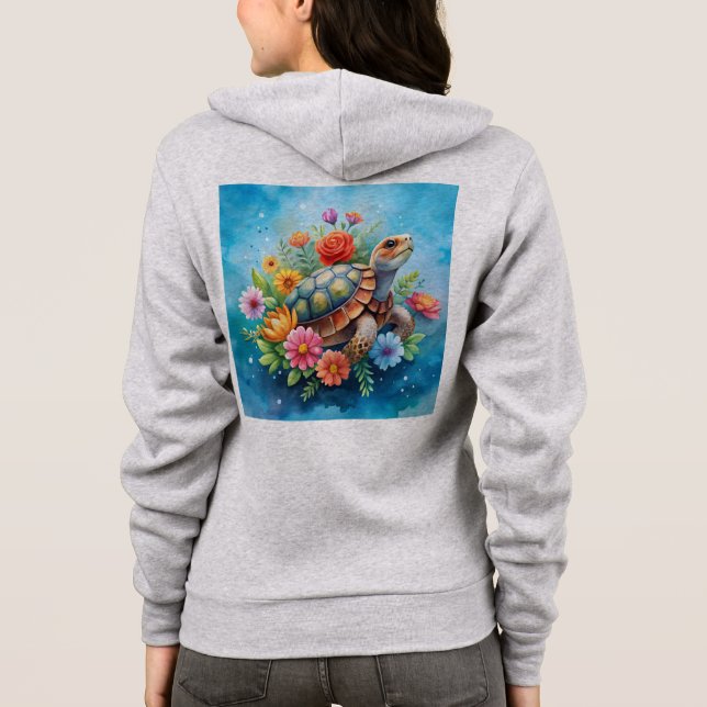Blatt-Schildkröte Hoodie (Rückseite)