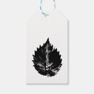 Blatt Schwarz-Weiß-Elm Geschenkanhänger