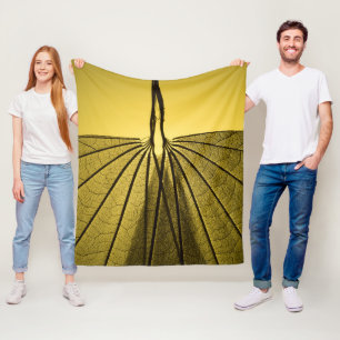 Blatt-Skelett Fleecedecke