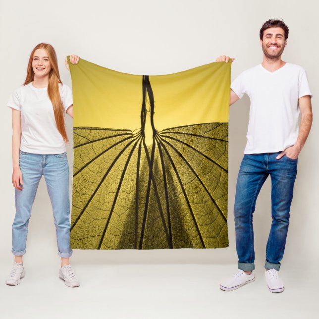 Blatt-Skelett Fleecedecke (Beispiel)