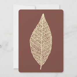 Blatt-Skelett-Linienkunst braun und creme Flachkar
