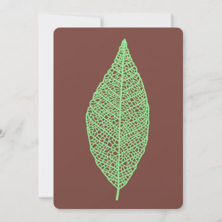 Blatt-Skelett-Linienkunst braune und grüne Flat Ca