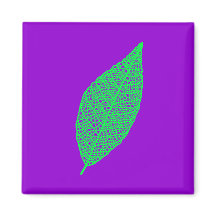 Blatt-Skelett-Linienkunst lila und grün