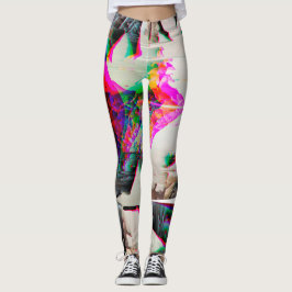 Blatt stieg auf leggings