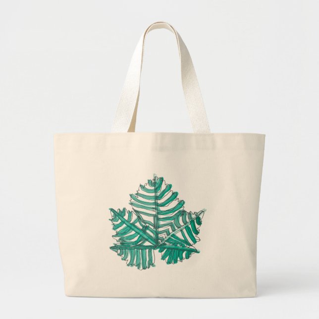 Blatt-Tasche Jumbo Stoffbeutel (Vorne)